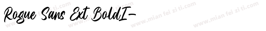 Rogue Sans Ext BoldI字体转换